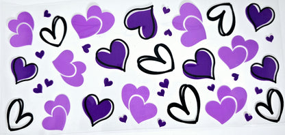 Purple Hearts - UVDTF Wrap