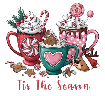 Tis the Season Mugs - UVDTF Decal for cups/hard surfaces sticker