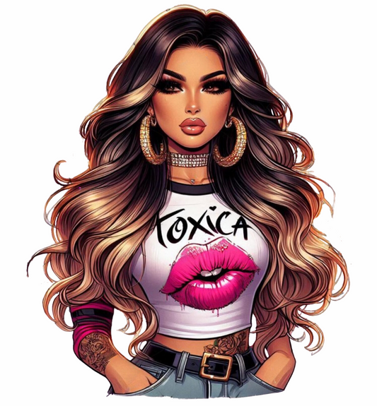 Latina Tóxica Pink Lips - UVDTF Decal