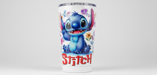 Stitch Flowers - UVDTF Wrap for cups/hard surfaces sticker