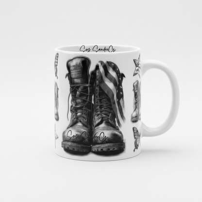 Military Boots, Stars & Butterflies - UVDTF wrap for cups/hard surfaces sticker