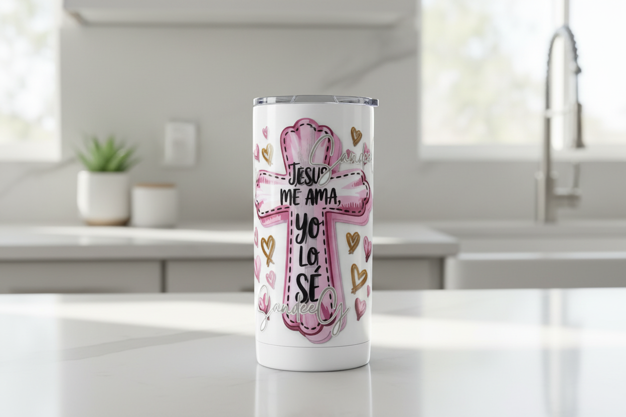 Jesus Me Ama (Jesus Loves Me) - UVDTF Wrap for cups/hard surfaces sticker
