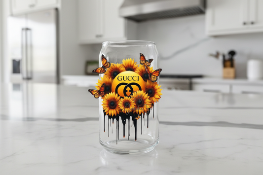 Gucci Yellow Flowers - UVDTF Decal for cups/hard surfaces sticker