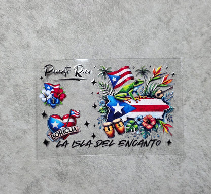 Puerto Rico Credit Card Sticker (Clear Background) - UVDTF Decal for credit card sticker