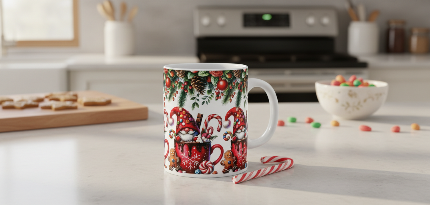 Red Gnome Mugs - UVDTF Wrap for cups/hard surfaces sticker