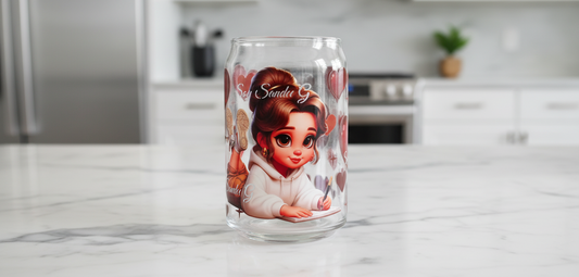 Brown Writing Cutie - UVDTF Wrap for cups/hard surfaces sticker