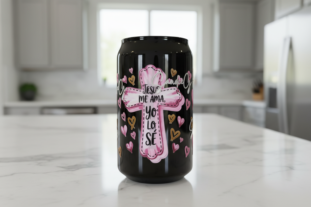 Jesus Me Ama (Jesus Loves Me) - UVDTF Wrap for cups/hard surfaces sticker