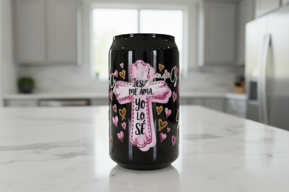 Jesus Me Ama (Jesus Loves Me) - UVDTF Wrap for cups/hard surfaces sticker