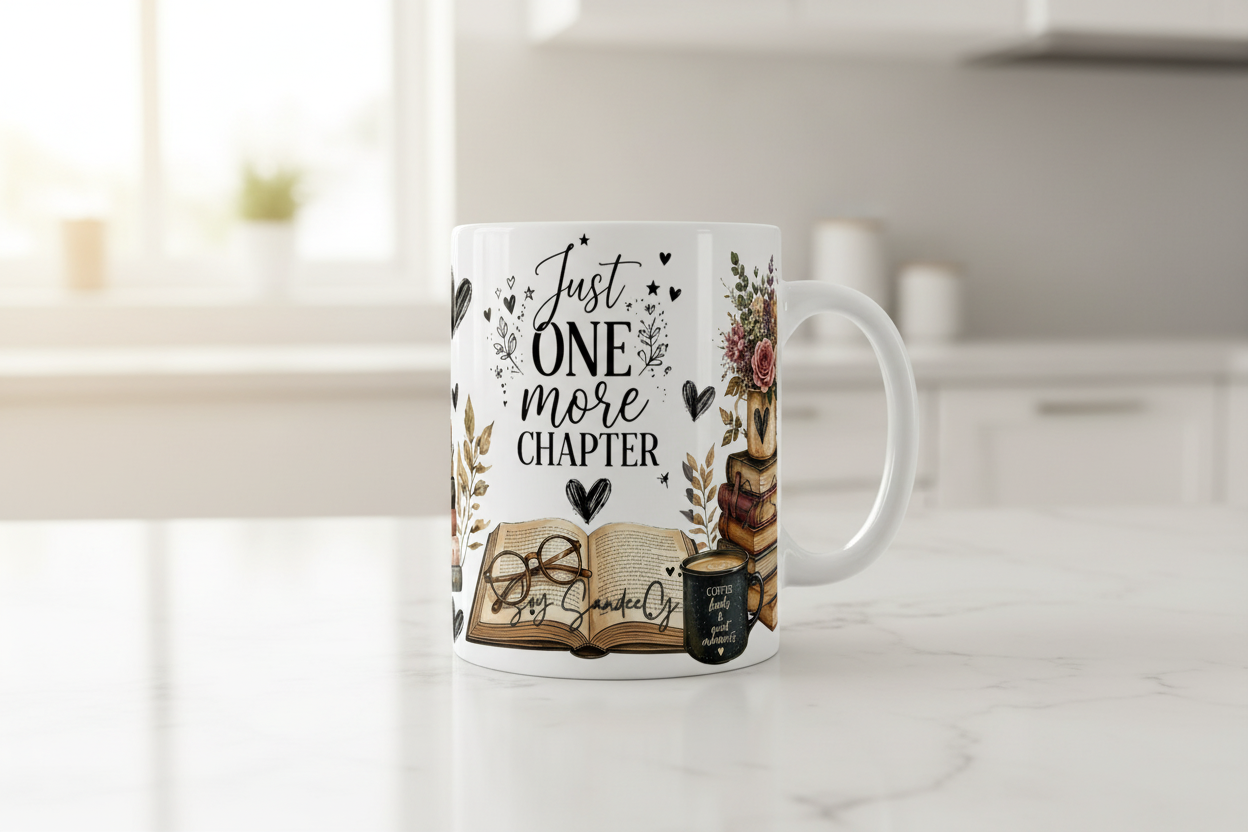 Just One More Chapter - UVDTF wrap for cups/hard surfaces sticker