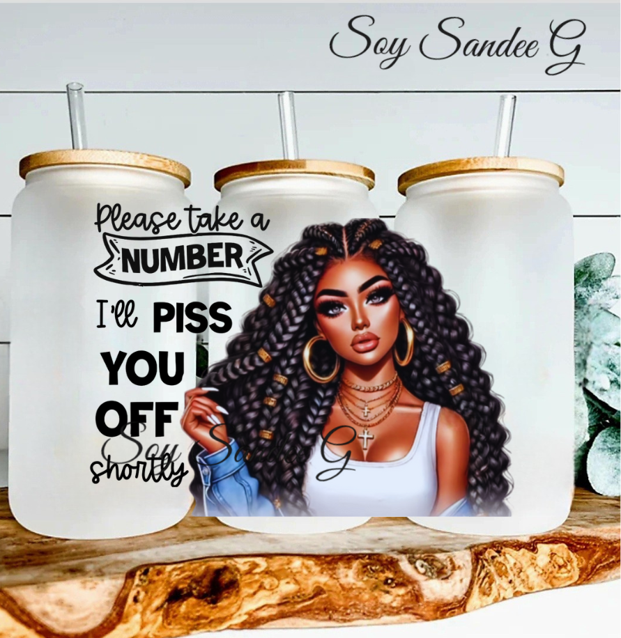 Please Take a Number - UVDTF Decal for cups/hard surfaces sticker