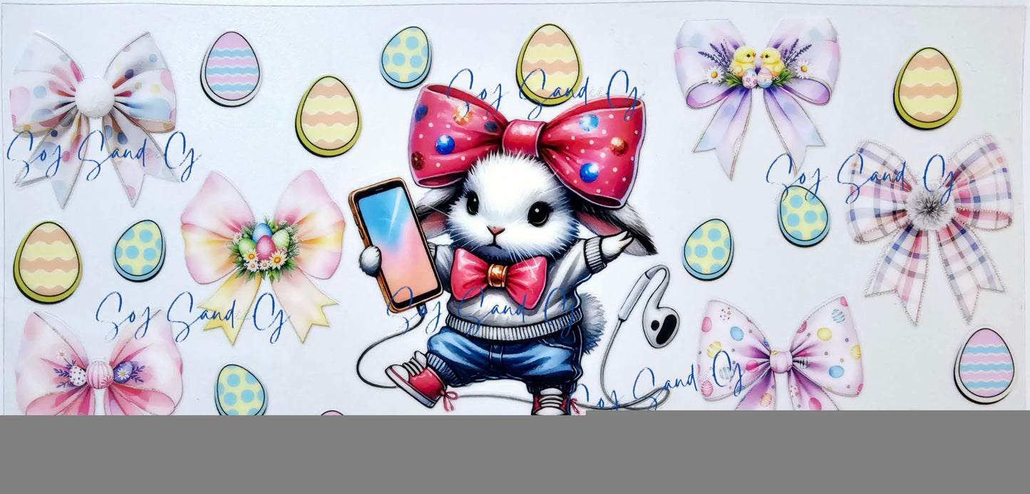 Bunny & Bows - UVDTF Wrap for cups/hard surfaces sticker