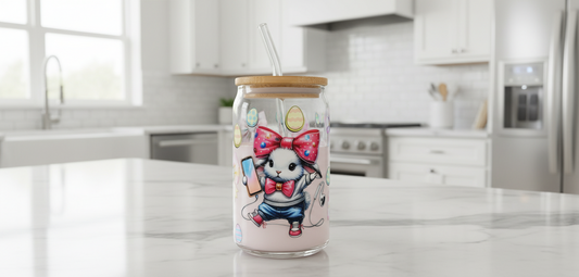 Bunny & Bows - UVDTF Wrap for cups/hard surfaces sticker