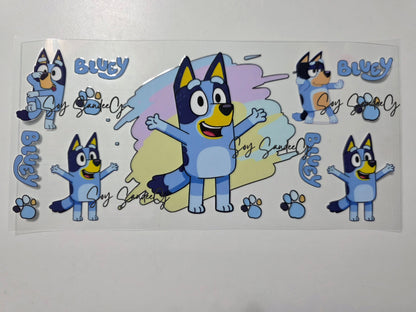 Bluey - UVDTF Wrap for cups/hard surfaces sticker