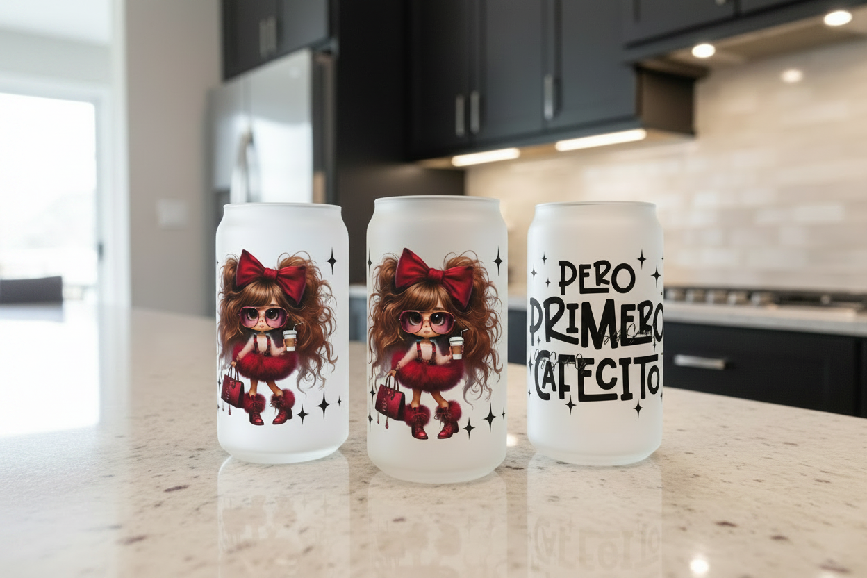 Pero Primero Cafecito - UVDTF Wrap for cups/hard surfaces sticker