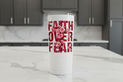 Faith Over Fear Roses - UVDTF Decal for cups/hard surfaces sticker