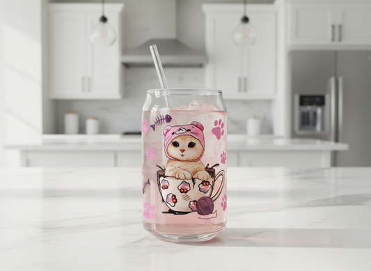 Envoltura UVDTF de Teacup Kitty