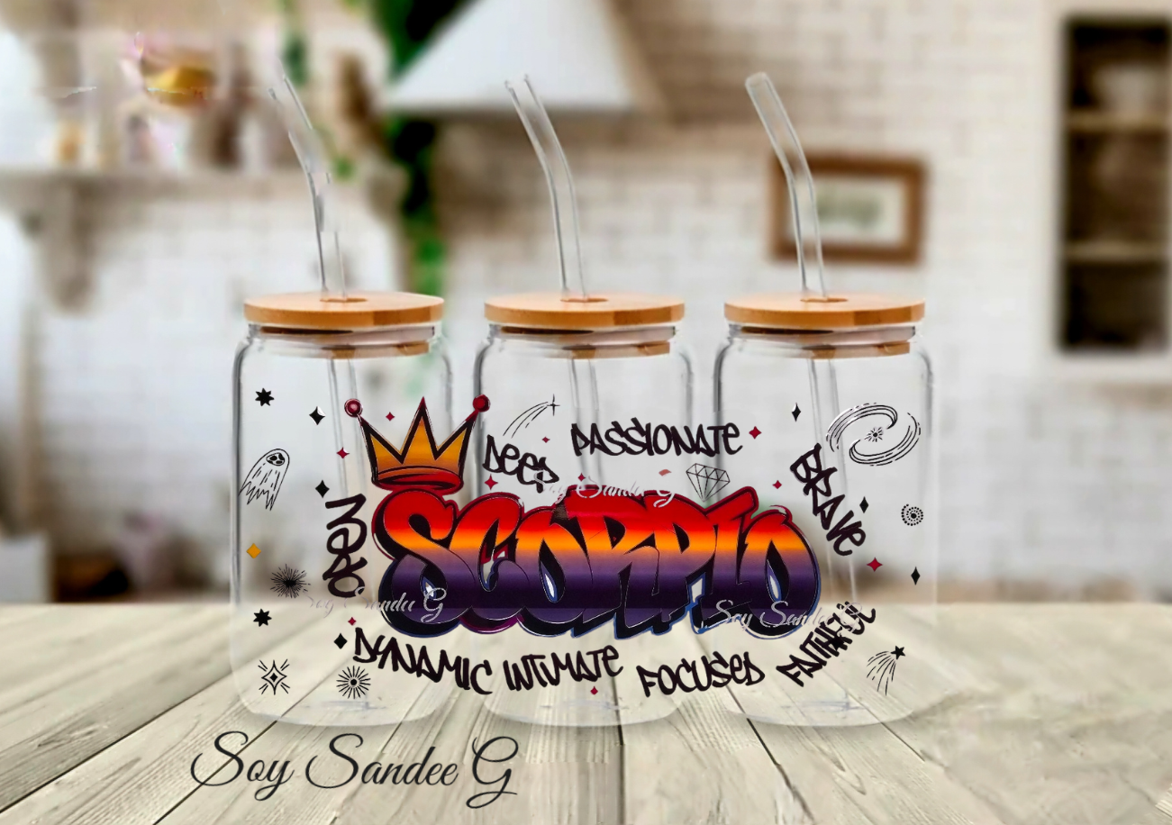 Graffiti Scorpio - UVDTF Wrap for cups/hard surfaces sticker