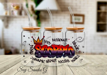 Graffiti Scorpio - UVDTF Wrap for cups/hard surfaces sticker