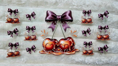 Golden Cherries - UVDTF Wrap for cups/hard surfaces sticker