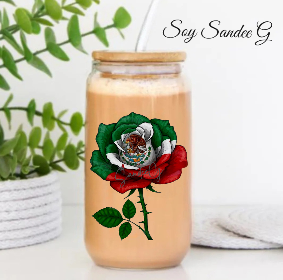 Mexican Rose - UVDTF Small Decal for cups/hard surfaces sticker