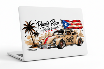 Puerto Rico Car - UVDTF Wrap for cups/hard surfaces sticker