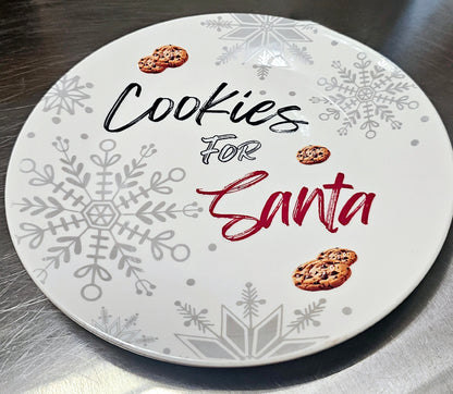 Milk Glass Bottle & Cookies Plate Set for Santa