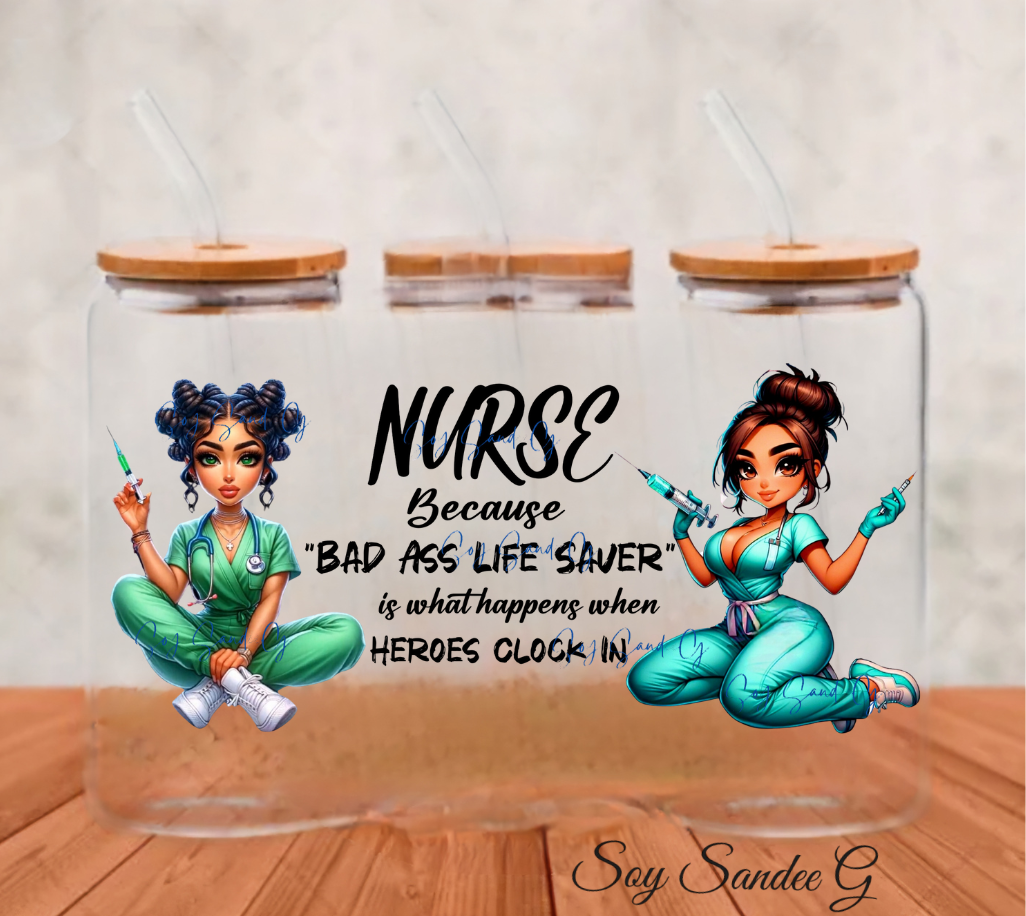 Pretty Nurse - UVDTF Wrap for cups/hard surfaces sticker