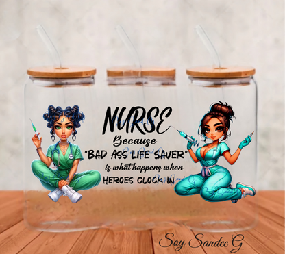 Pretty Nurse - UVDTF Wrap for cups/hard surfaces sticker