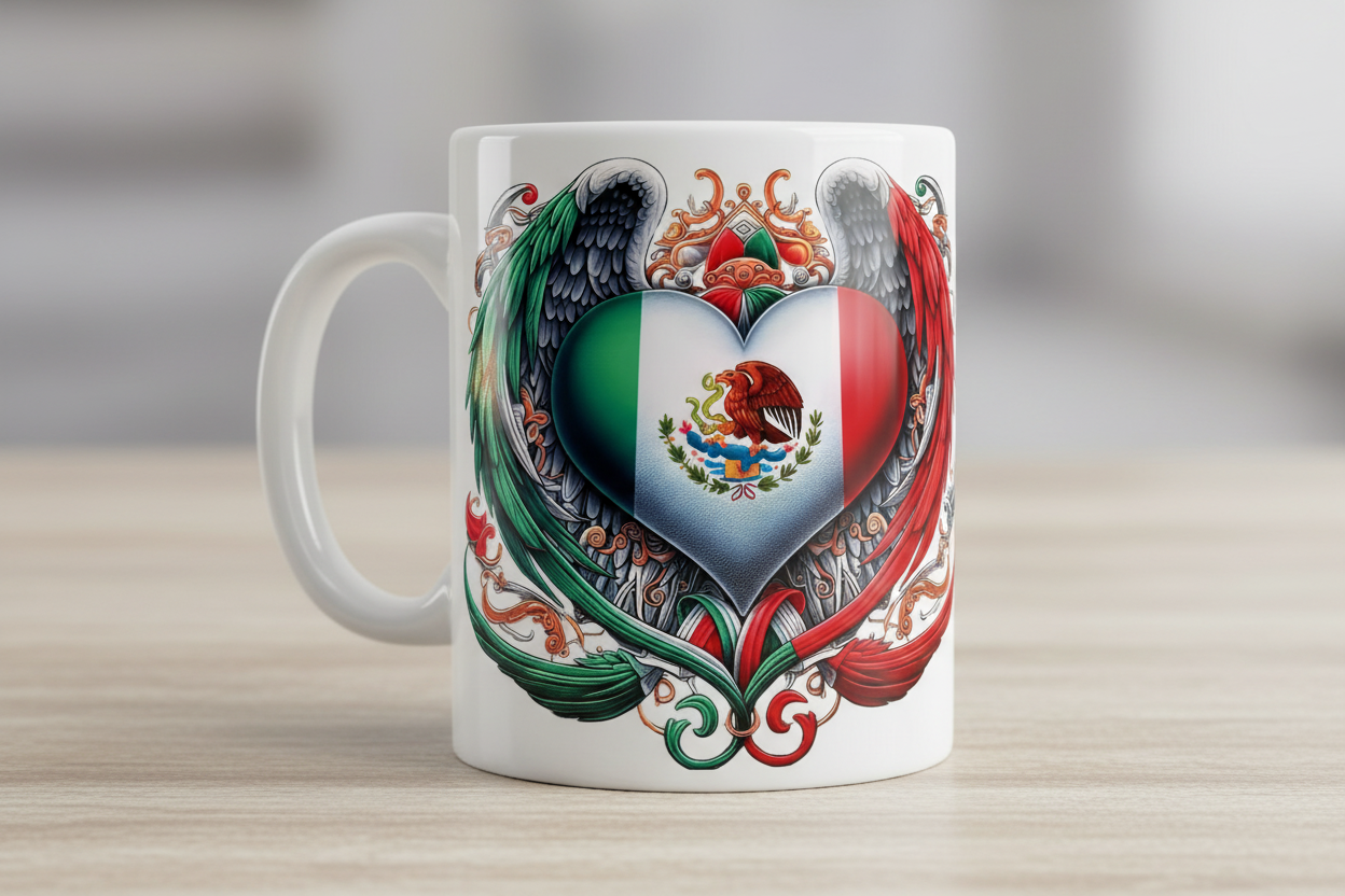 Mexican Angel Wings Heart - UVDTF Decal for cups/hard surfaces sticker
