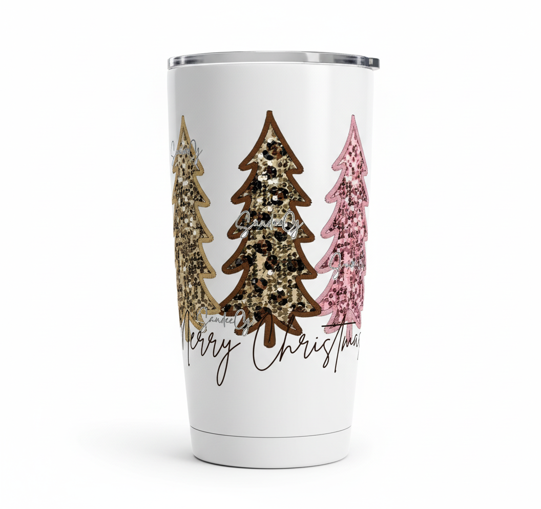 Glitter Christmas Trees - UVDTF Decal for cups/hard surfaces sticker
