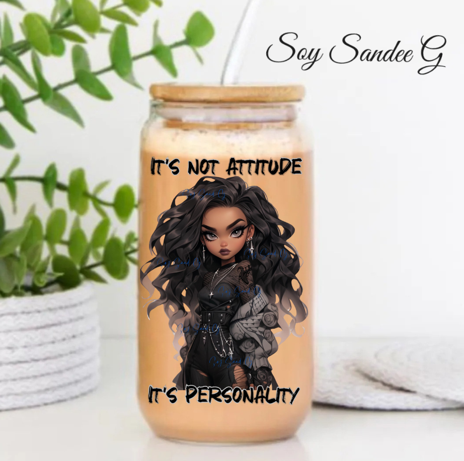 It's Not Attitude, It's Personality - UVDTF Decal for cups/hard surfaces sticker