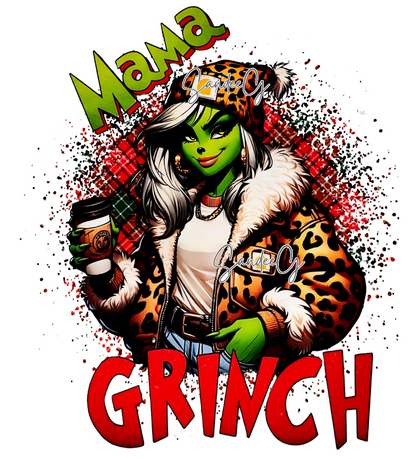 Mama Grinch - UVDTF Decal for cups/hard surfaces sticker