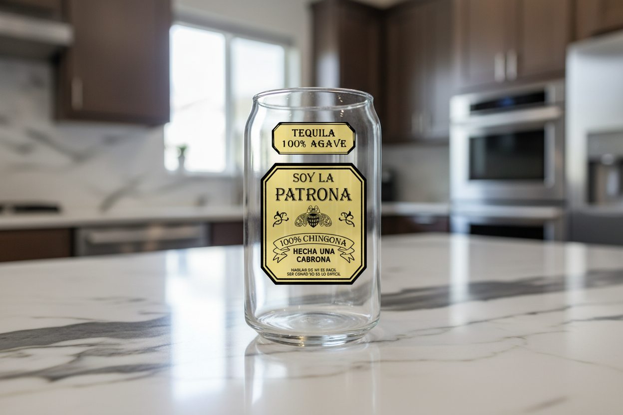 Envoltura UVDTF de tequila amarillo