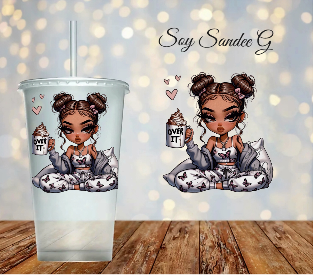 Over It Cutie - UVDTF Decal for cups/hard surfaces sticker