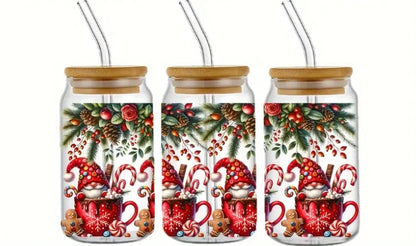 Red Gnome Mugs - UVDTF Wrap for cups/hard surfaces sticker