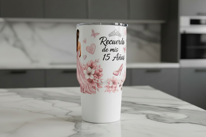 Mis Quince Pink - UVDTF Wrap for cups/hard surfaces sticker