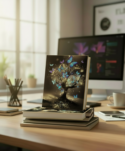 Calcomanía UVDTF de mariposa iridiscente