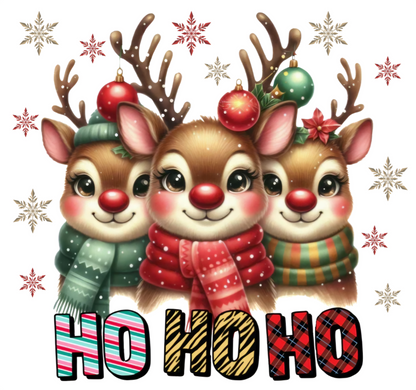 Ho Ho Ho Reindeers - UVDTF Decal for cups/hard surfaces sticker