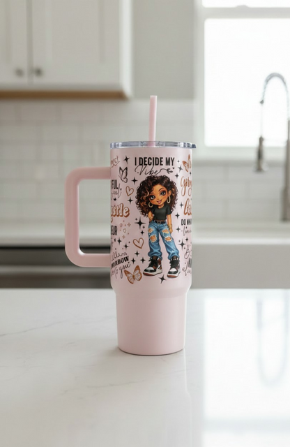 I Decide My Vibe - UVDTF Wrap for cups/hard surfaces sticker