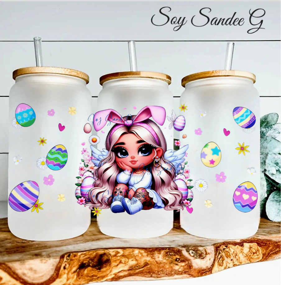 Blondy Easter Cutie - UVDTF Wrap for cups/hard surfaces sticker