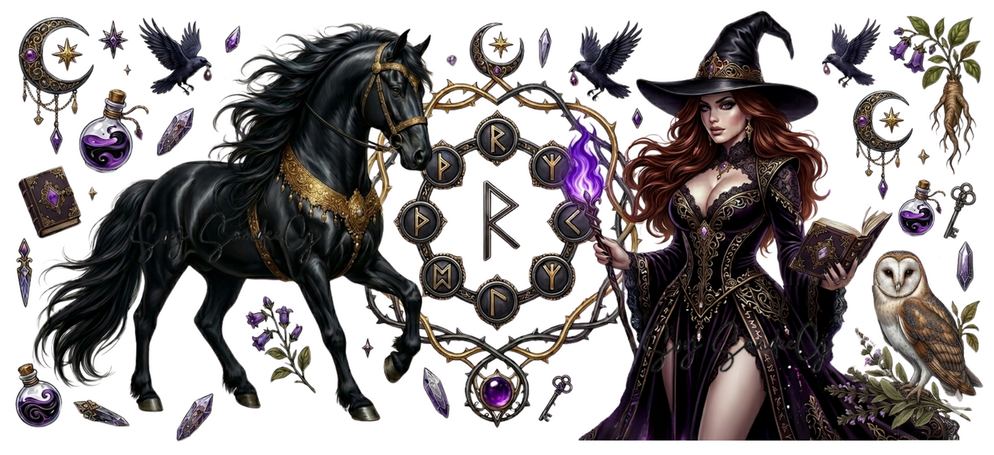 Witch & Horse - UVDTF Wrap for cups/hard surfaces sticker