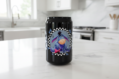 Checkered Eeyore - UVDTF wrap for cups/hard surfaces sticker