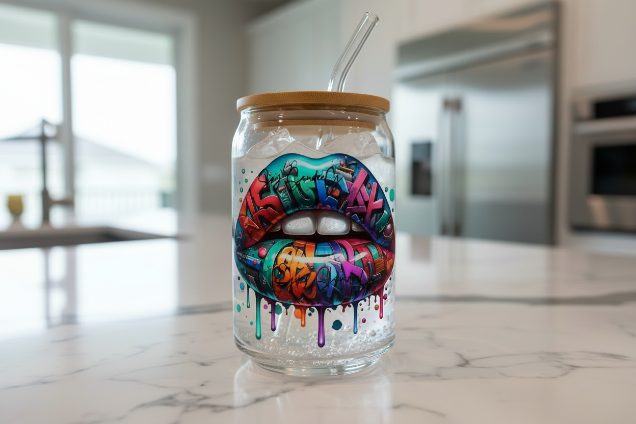 Graffiti Lips - UVDTF Decal for cups/hard surfaces sticker