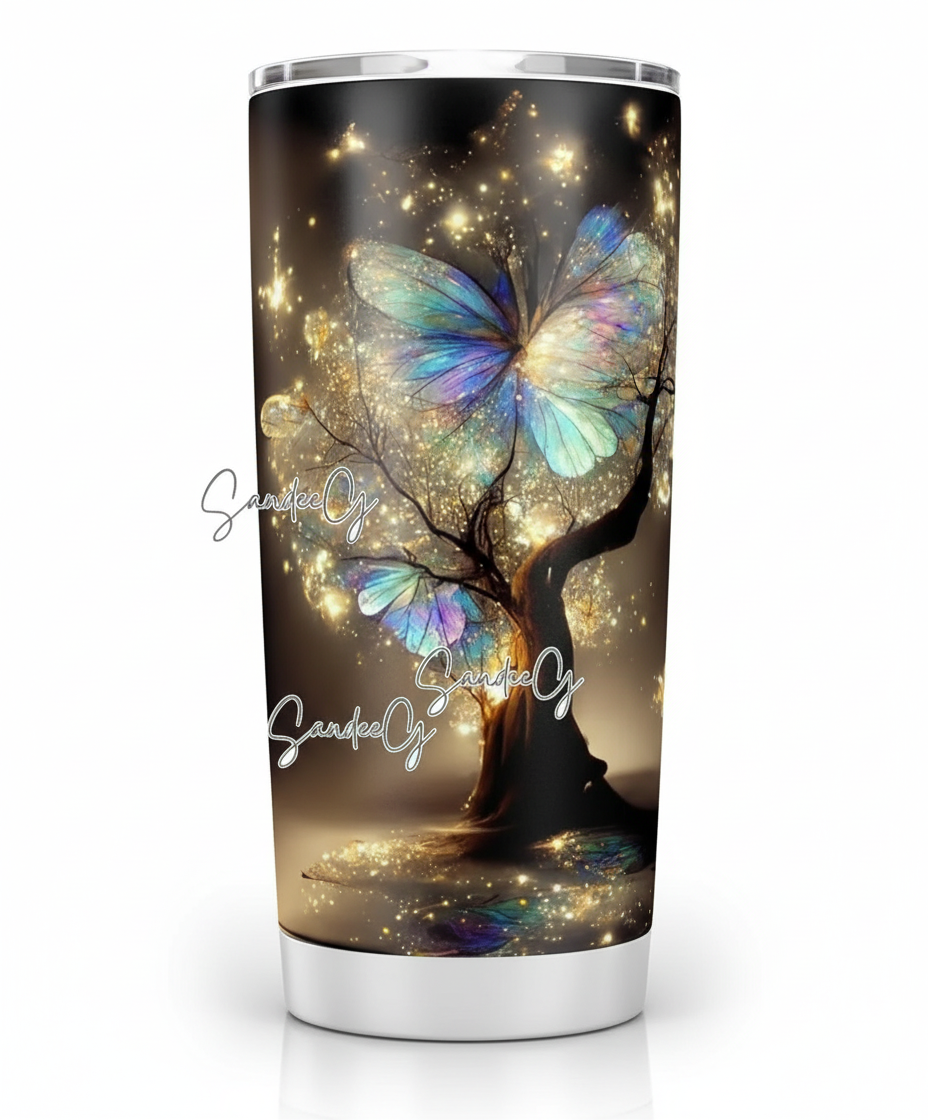 Calcomanía UVDTF de mariposa iridiscente