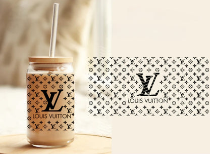 Louis Vuitton Black - UVDTF Wrap for cups/hard surfaces sticker
