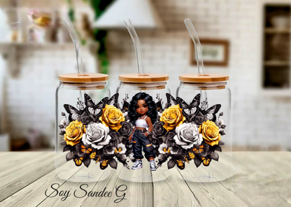 Envoltura UVDTF de Belleza Rosa Día de los Muertos