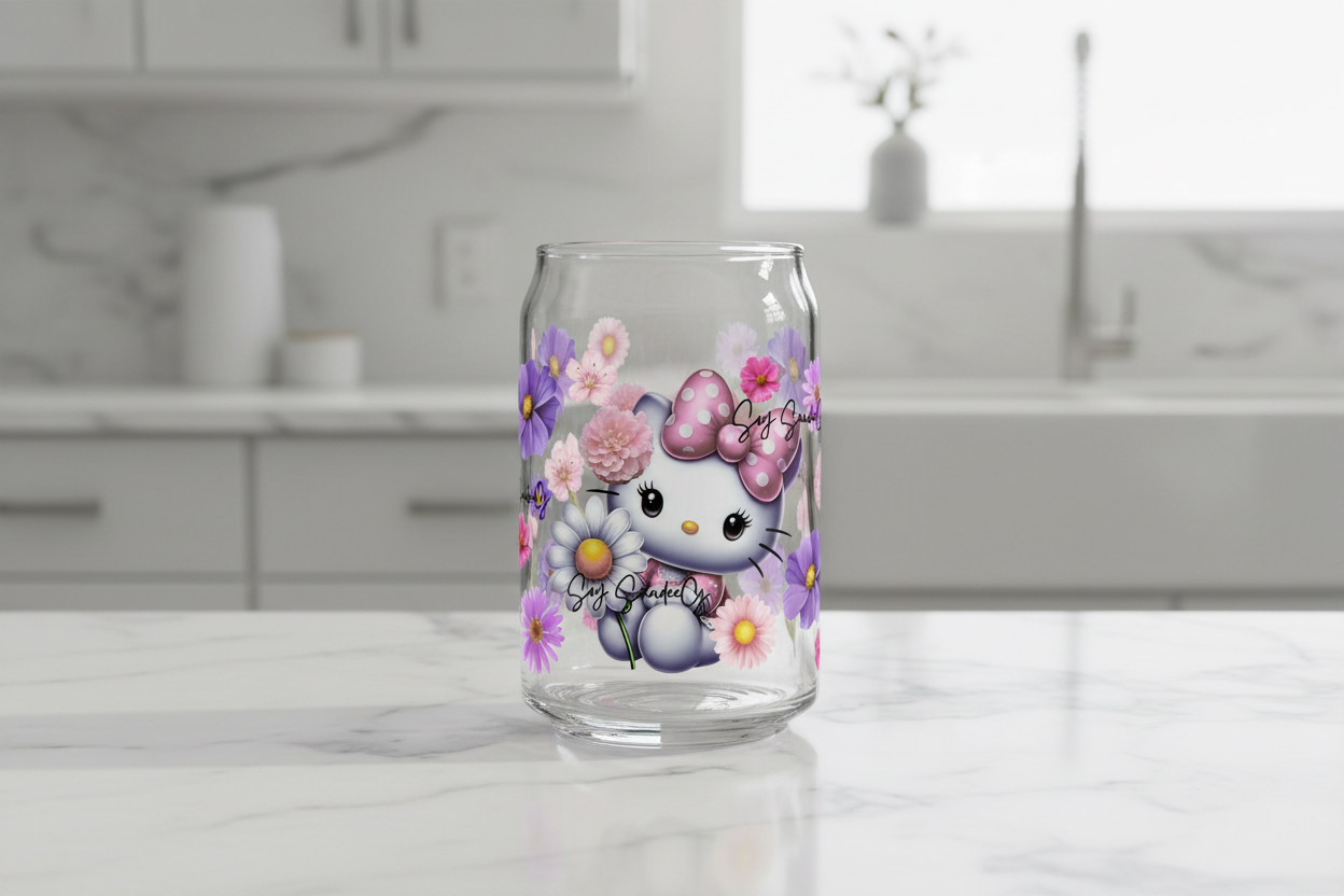 HK Flowers - UVDTF wrap for cups/hard surfaces sticker