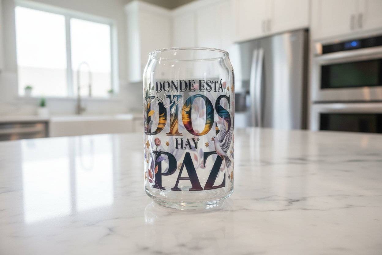 Donde está Dios (Where God Is) - UVDTF Wrap for cups/hard surfaces sticker