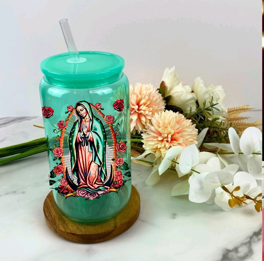 Virgen de Guadalupe & Roses #2 - UVDTF Wrap for cups/hard surfaces