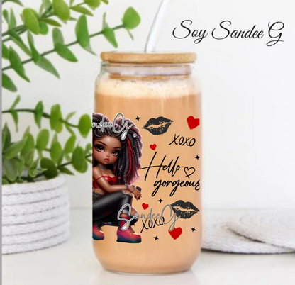 Hello Gorgeous Red - UVDTF Decal for cups/hard surfaces sticker